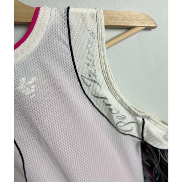 Pearl Izumi Pink White Black Triathlon Cycling Tank Top Sleeveless Size Large Wm - Picture 3 of 7